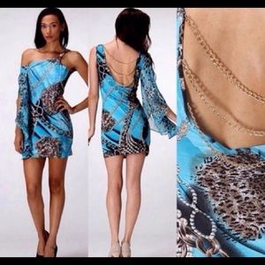 Cocktail dress Elegant Blue Leopard Party
